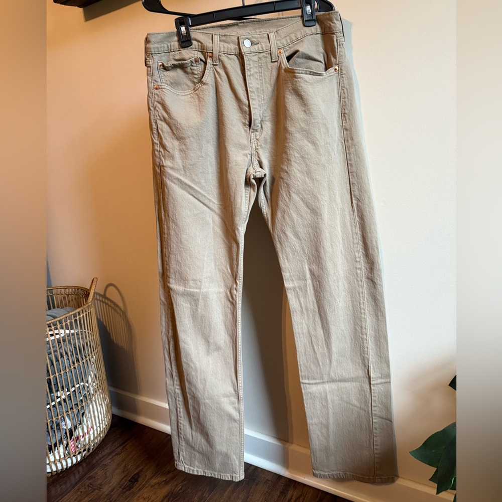 Men's Tan 505 Levi Jeans